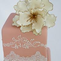 Wedding Cake with lace