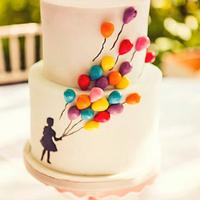 Silhouette Balloon Cake