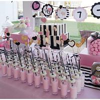 Pink&Black Wedding Sweet Table