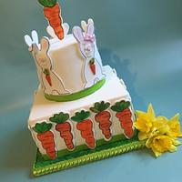 Bunnies Got to Eat! Easter Coloring Book Cake Colaboration
