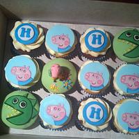 George Pig Cupcakes
