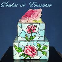 stained glass cake