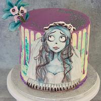 Corpse bride drip cake