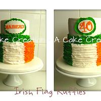 Irish Flag Ruffle cake
