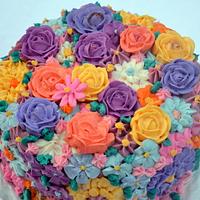 Garden floral cake 