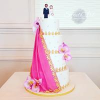 Indian themed wedding cake 
