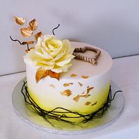 Wedding yellow cake