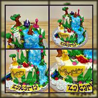 Jungle and Dinosaur Cake for Zakaria