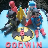 Superheroes cake