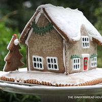 English winter gingerbread cottage