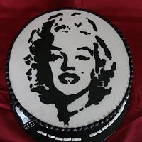 Marilyn Monroe themed birthday cake