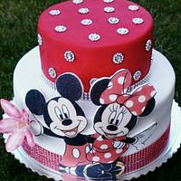 Mickey and Minnie mouse cake