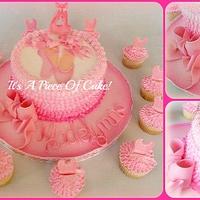Ballerina Themed Cake w/Cupcakes