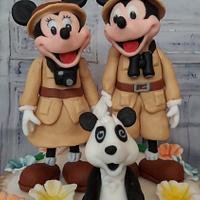 Mickey and minnie on safari