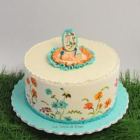 painted  baby cake