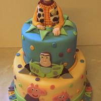 Toy Story Buzz Lightyear, Woody and Peppa Pig cake