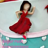 Emoji girly cake