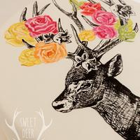 Stag & Roses 