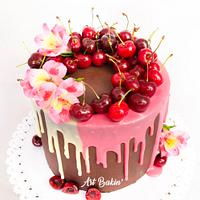 Cherry Drip Cake