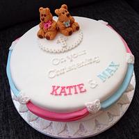 Duo christening cake