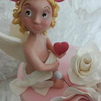 angel with flowers! cake topper 