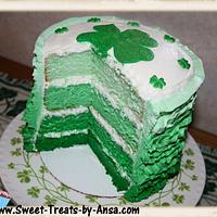6" Shades of Ireland - Ombre cake