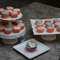 Sweet and Pretty Pink and Blue Cupcakes