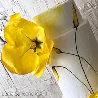 Yellow Poppies, wafer paper