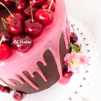 Cherry Drip Cake
