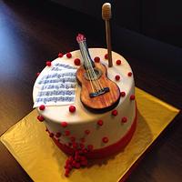 Cake with guitar