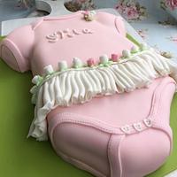 Baby pink Birthday cake
