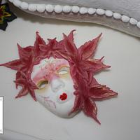 Venetian masks wedding cake. 