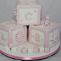 Building Blocks Christening Cakes