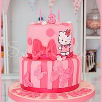 2 Tier Hello Kitty Cake