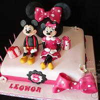 Mickey and Minnie Cake