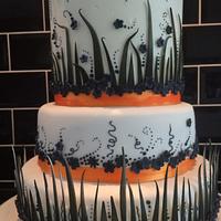 Grass wedding cake