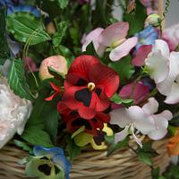cottage garden flower basket
