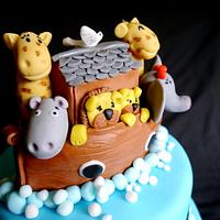 Christening cake Noahs Ark