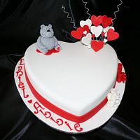 Me to You Teddy Engagement Cake
