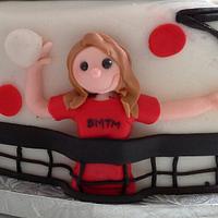 Sweet 16 cake for a sports loving girl
