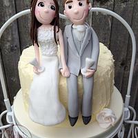 Rustic ombré buttercream wedding cake 