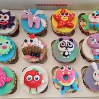 Rainbow Moshi Monster Cupcakes