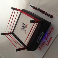 WWE themed birthday cake