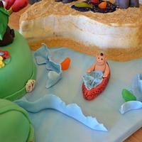 Baby Shower Jungle Island Cake