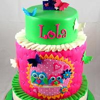 Lola's Owl Cake- 1st Birthday