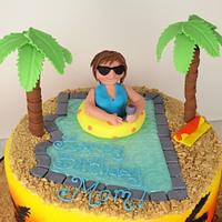 Arizona/Palm Trees Birthday Cake