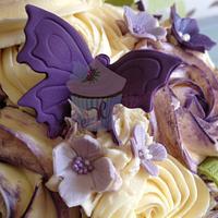 Giant Cupcake in shades of purple