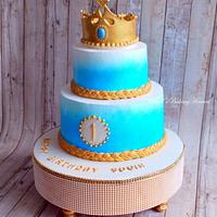 Whipped cream prince theme cake