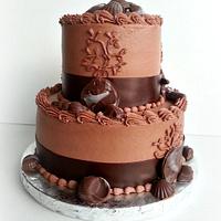 All Chocolate Beach Wedding Cake