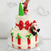 Santa high on Christmas - cake by Nikita - CakesDecor